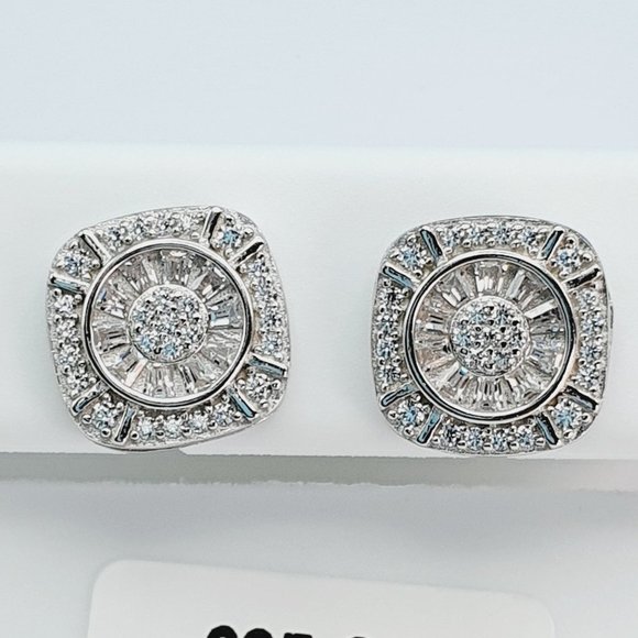 925 Sterling Silver Cubic Zirconia Earrings, U19254796 - Picture 5 of 10